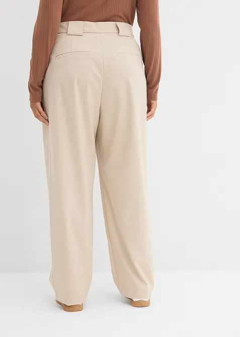 Pantaloni barrel a vita alta, bonprix
