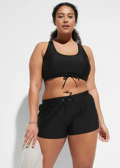 Bikini a bustier con pantaloncini da mare (set 2 pezzi), bonprix