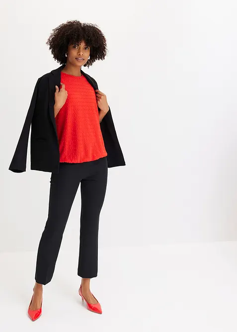 Maglia stile tunica in tessuto operato, bonprix