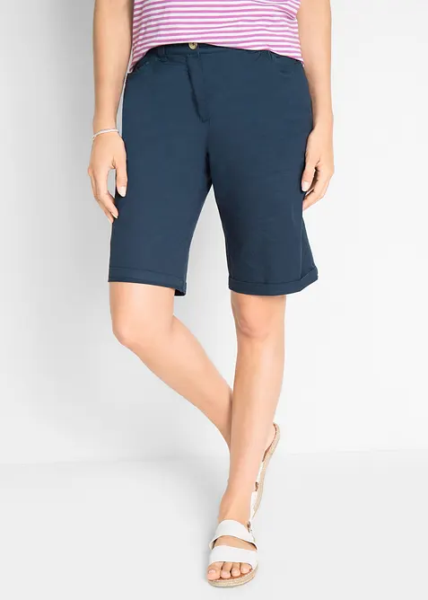 Bermuda in popeline di cotone con vita comoda, bonprix