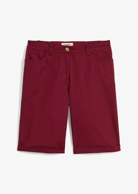 Bermuda in popeline di cotone con cinta comoda, bonprix