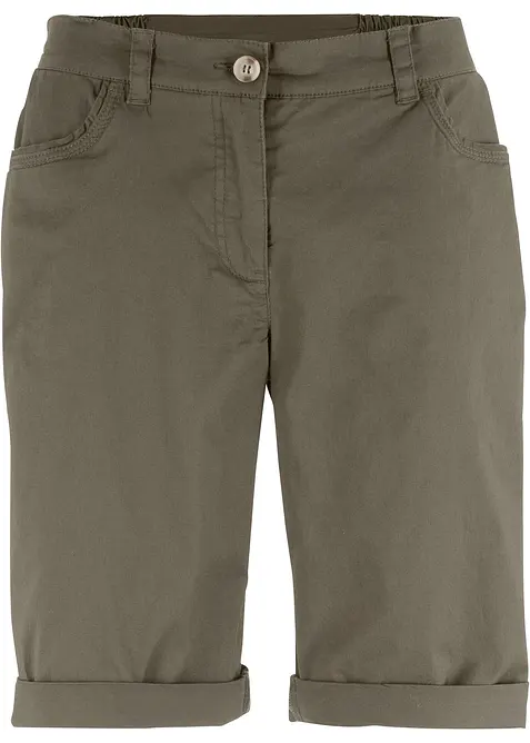 Bermuda in popeline di cotone con cinta comoda, bonprix
