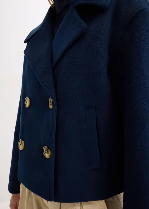 Giacca corta oversize in simil lana, bonprix