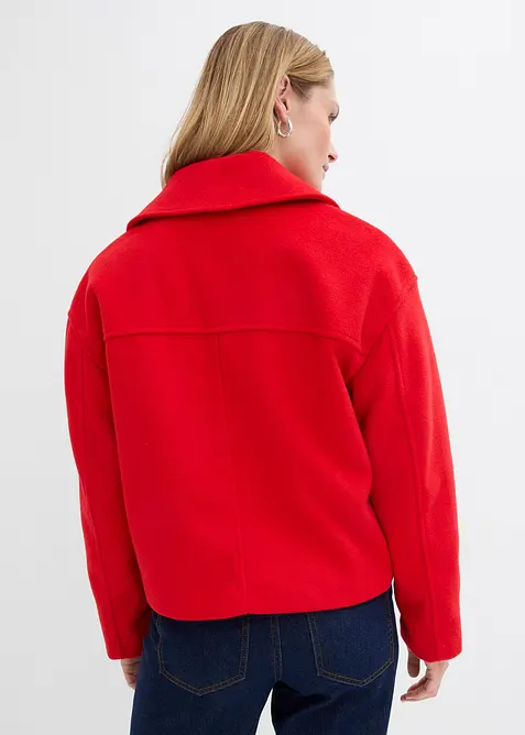 Giacca corta oversize in simil lana, bonprix