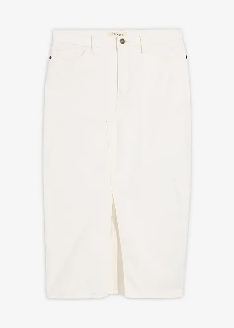 Gonna midi di jeans, bonprix
