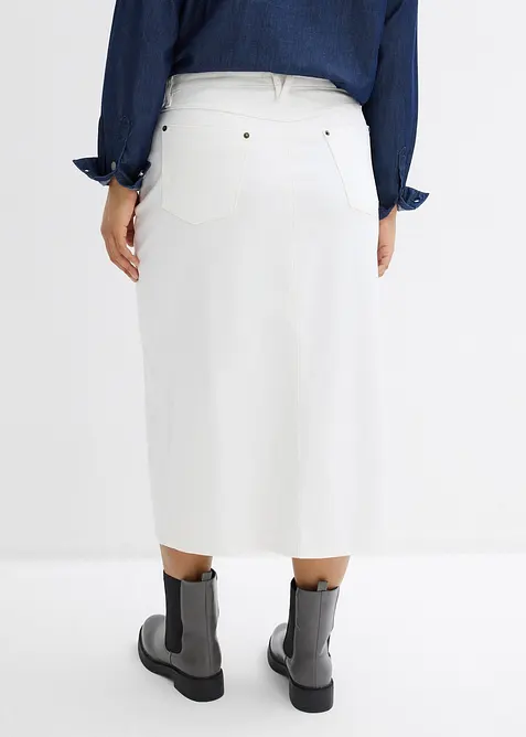 Gonna midi di jeans, bonprix