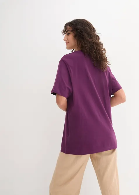 Maglia lunga e larga con scollo a V e maniche corte (pacco da 5), bonprix