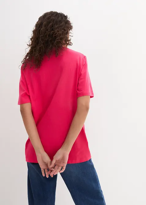 Maglia lunga e larga con scollo a V e maniche corte (pacco da 5), bonprix