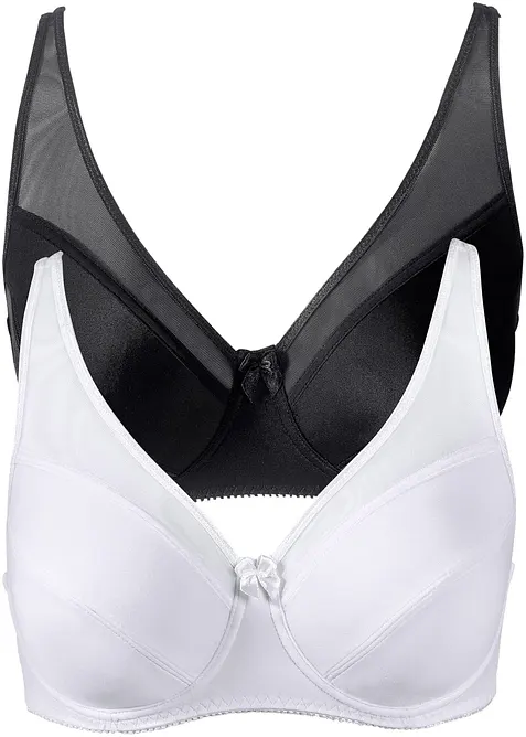 Reggiseno con ferretto e mesh (pacco da 2), bonprix
