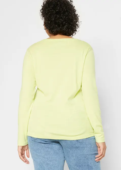 Maglia a maniche lunghe in puro cotone biologico, bonprix