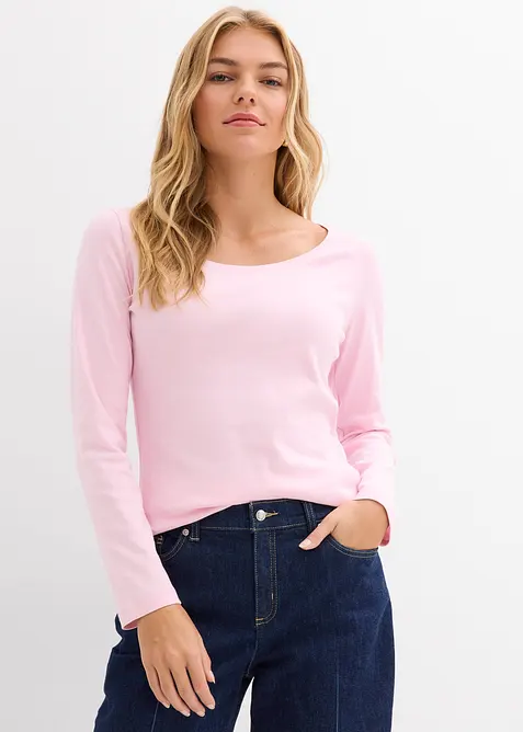 Maglia a maniche lunghe in puro cotone biologico, bonprix