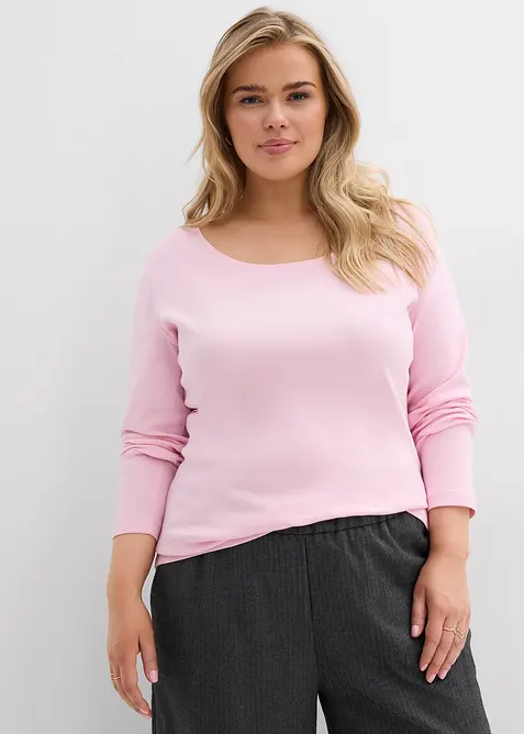 Maglia a maniche lunghe in puro cotone biologico, bonprix