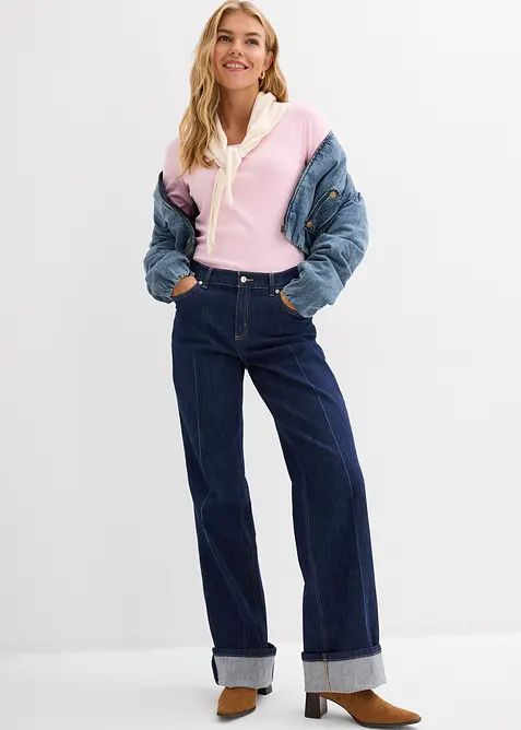 Maglia a maniche lunghe in puro cotone biologico, bonprix