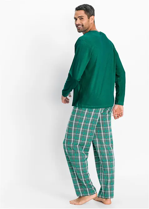 Pigiama a maniche lunghe in puro cotone, bonprix