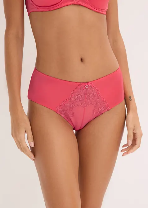 Slip alto con ricamo floreale glitterato, bonprix