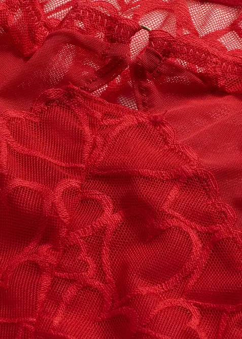 Panty a vita alta con pizzo a cuoricini, bonprix