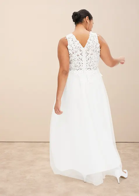Abito da sposa con tulle e pizzo, bonprix