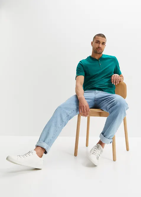 Maglia serafino in puro cotone biologico (pacco da 2), bonprix