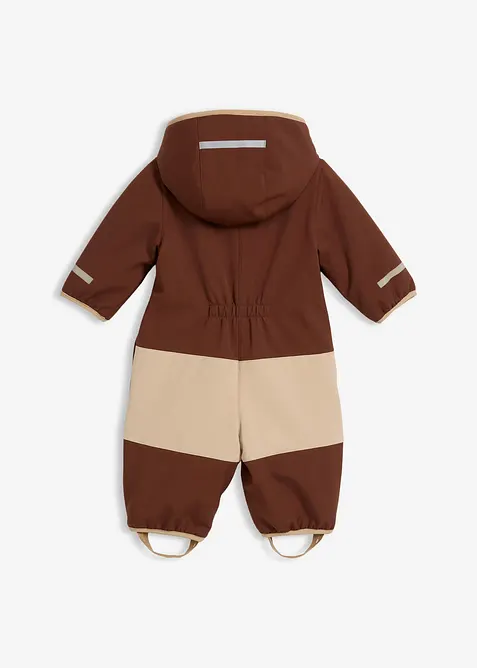 Tuta in softshell con fodera in pile teddy e cappuccio, bonprix