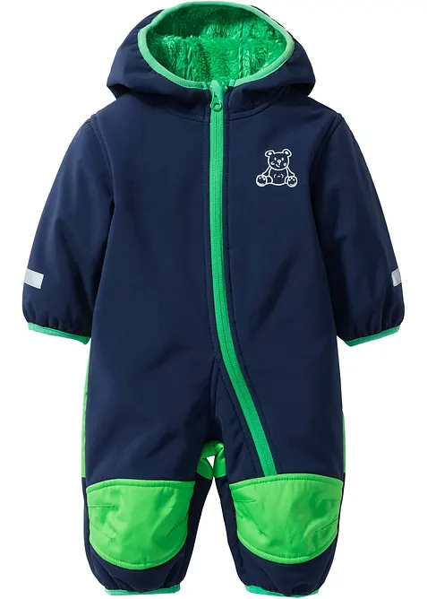 Tuta in softshell con fodera in pile teddy, bonprix