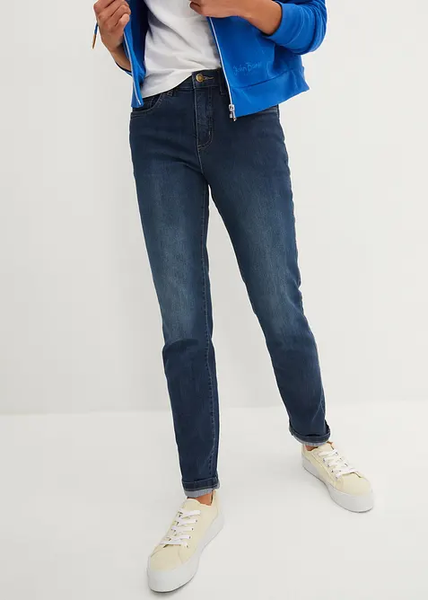 Jeans elasticizzati straight, vita media, bonprix