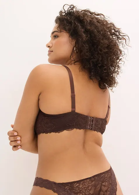 Reggiseno con ferretto, piccola imbottitura e pizzo delicato, bonprix