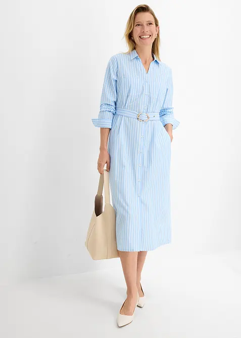 Abito chemisier in puro cotone, bonprix