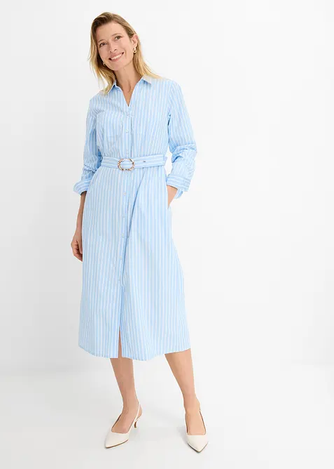 Abito chemisier in puro cotone, bonprix