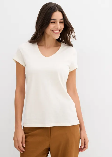 T-shirt in puro cotone biologico (pacco da 2), bonprix