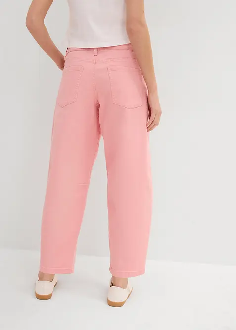 Pantaloni in twill di misto cotone elasticizzato, bonprix