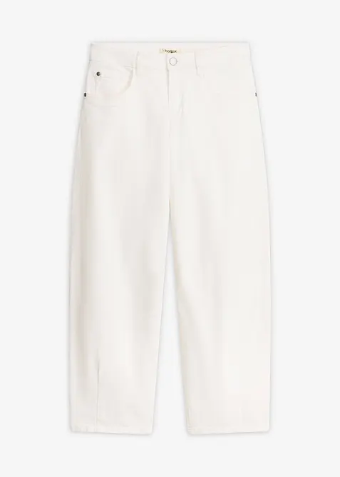 Pantaloni in twill di misto cotone elasticizzato, bonprix