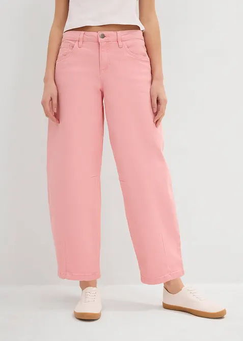 Pantaloni in twill di misto cotone elasticizzato, bonprix