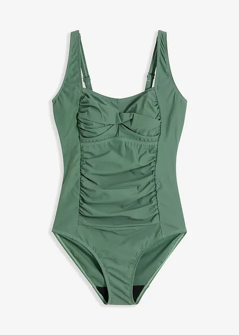 Costume intero con dettaglio incrociato ed effetto modellante medio, bonprix