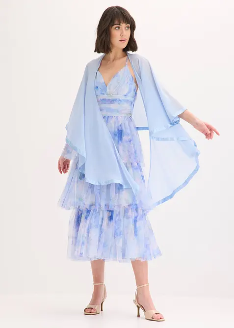 Stola con raffinato dettaglio in satin, bonprix