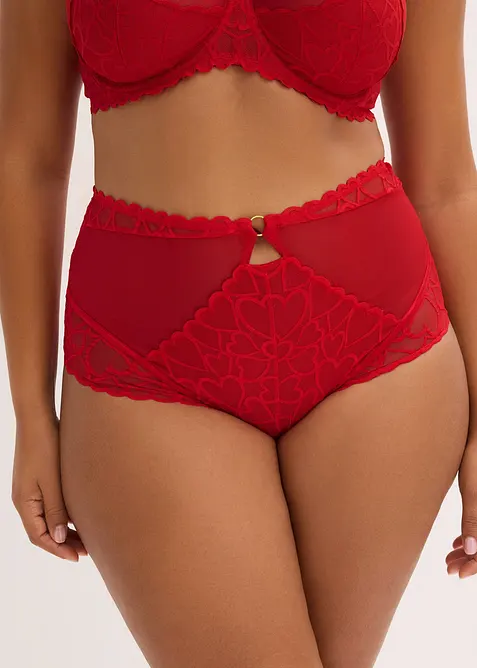 Panty a vita alta con pizzo a cuoricini, bonprix