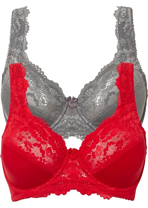 Reggiseno minimizer con spalline imbottite (pacco da 2), bonprix
