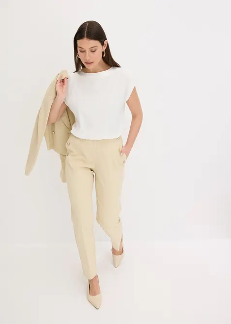 Maglia con dettaglio in satin, bonprix