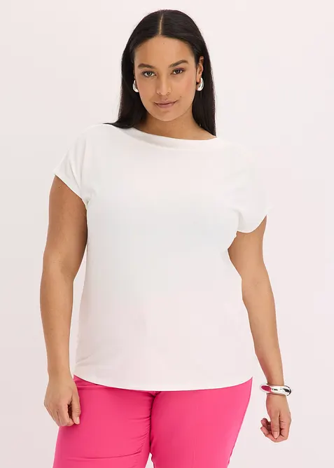 Maglia con dettaglio in satin, bonprix