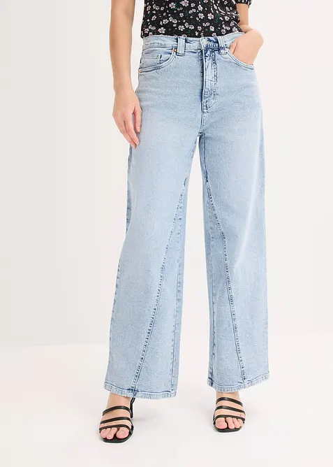 Jeans wide leg, vita alta, bonprix