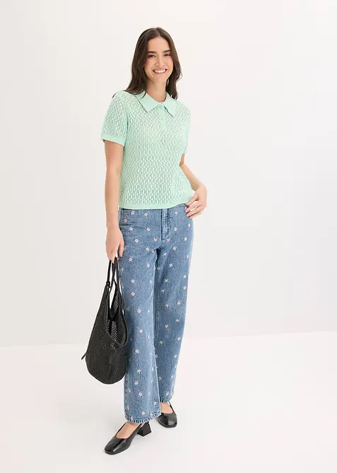 Jeans straight, vita alta, bonprix