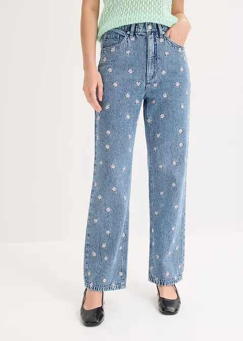 Jeans straight, vita alta, bonprix