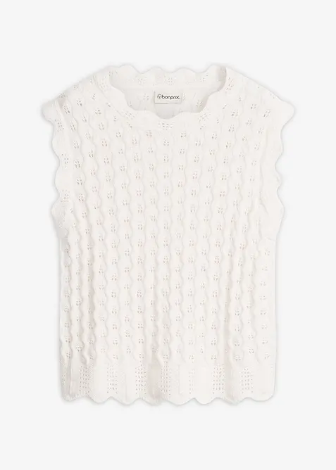 Top in maglia di puro cotone, bonprix