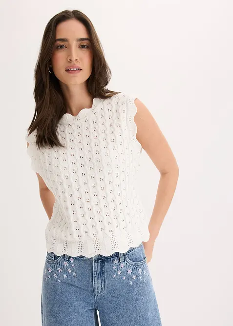 Top in maglia di puro cotone, bonprix