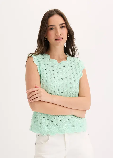 Top in maglia di puro cotone, bonprix