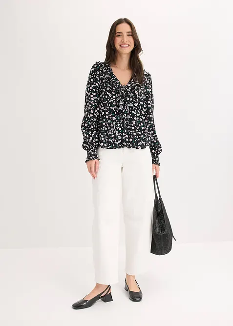 Blusa in misto viscosa fine, bonprix