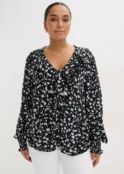 Blusa in misto viscosa fine, bonprix