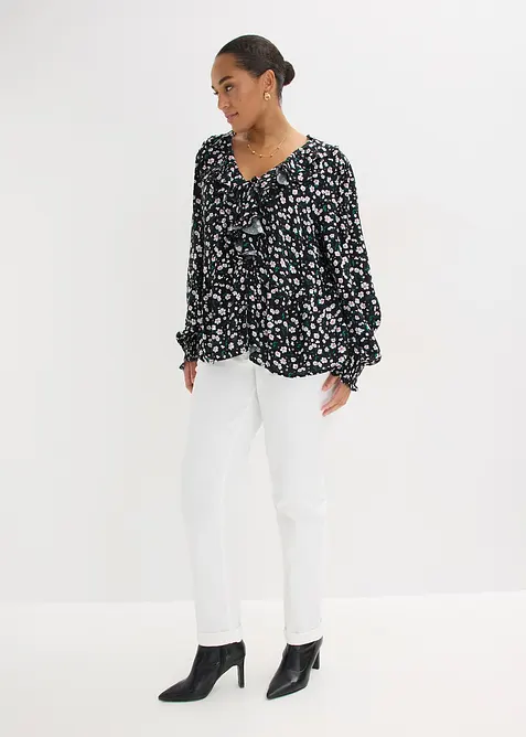 Blusa in misto viscosa fine, bonprix