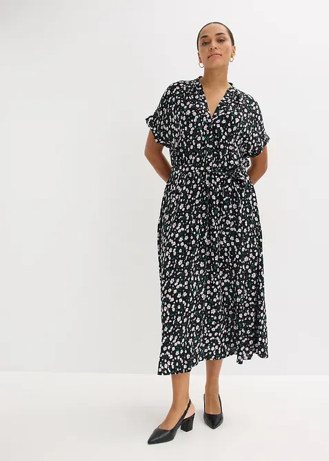 Abito chemisier in viscosa fluida, bonprix