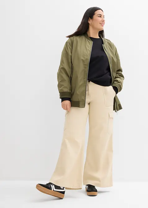 Pantaloni cargo in puro cotone, bonprix