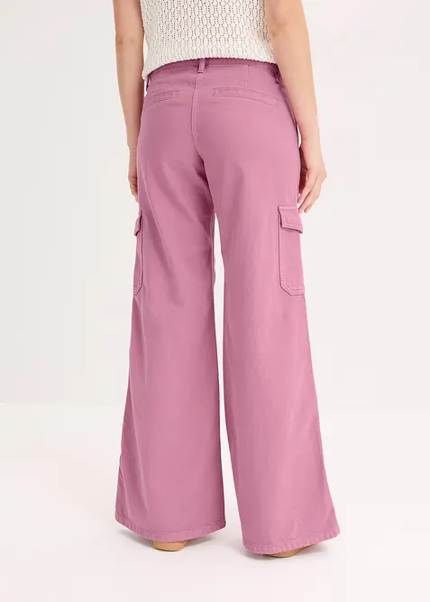 Pantaloni cargo in puro cotone, bonprix